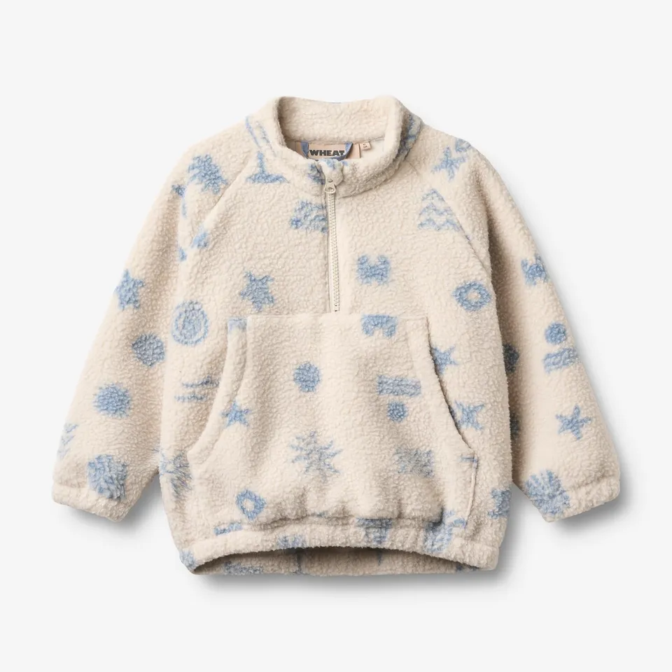 wheat-moon-fleeceanorak-kinder-white-onyx-jacquard image 1