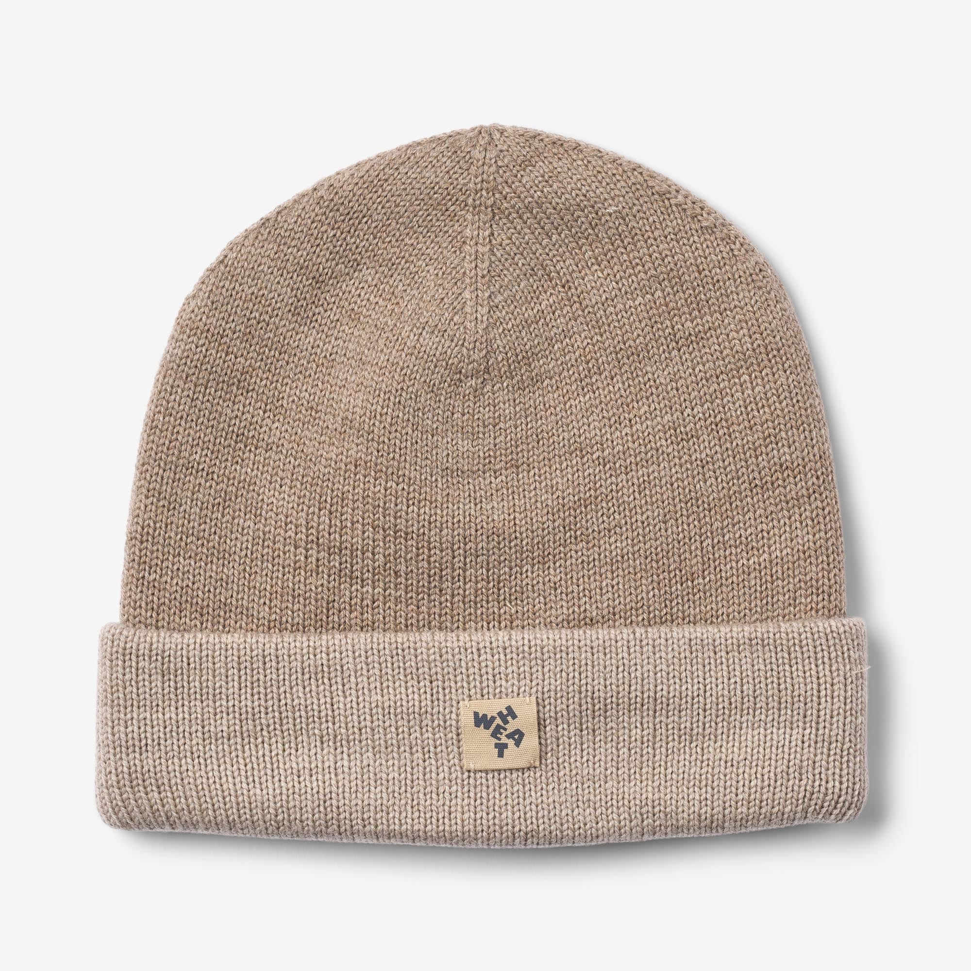 wheat-beanie-omalas-kinderm-tze-grey-camel-melange-merinowolle image 1