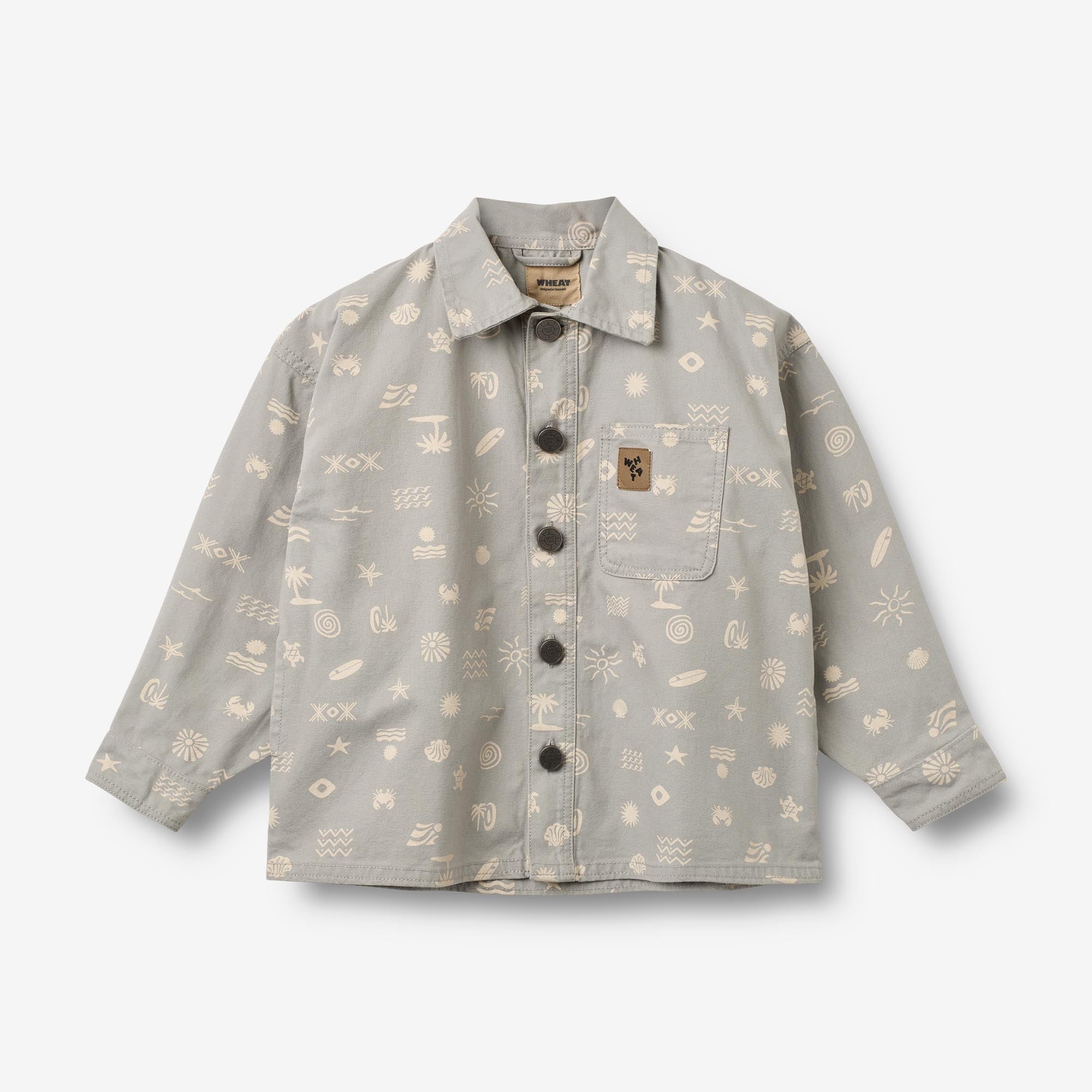 wheat-marcel-overshirt-jungen-light-flint-bio-baumwolle image 1