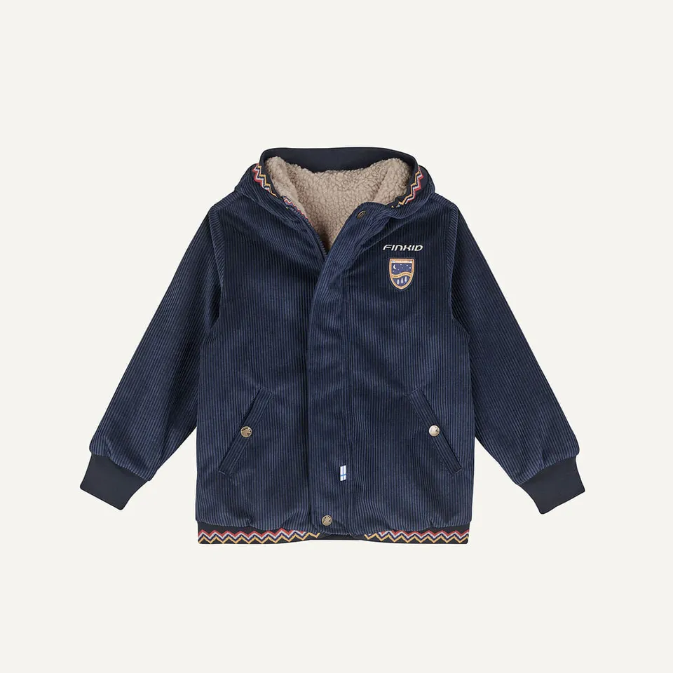finkid-husky-juuri-cord-kinder-winterjacke-navy-90-100 image 1