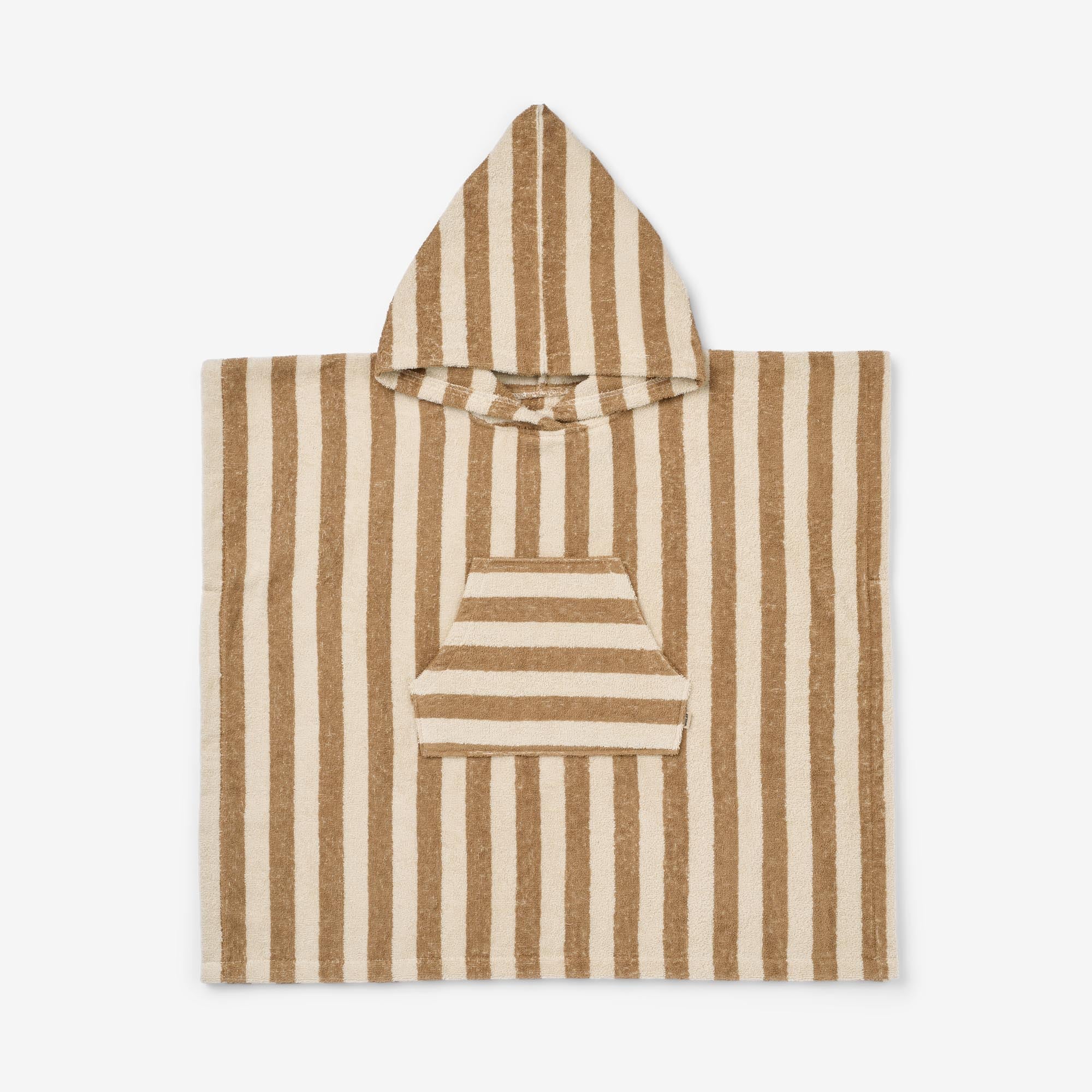 wheat-terry-poncho-lille-badeponcho-cappucino-stripe-bio-baumwolle image 1
