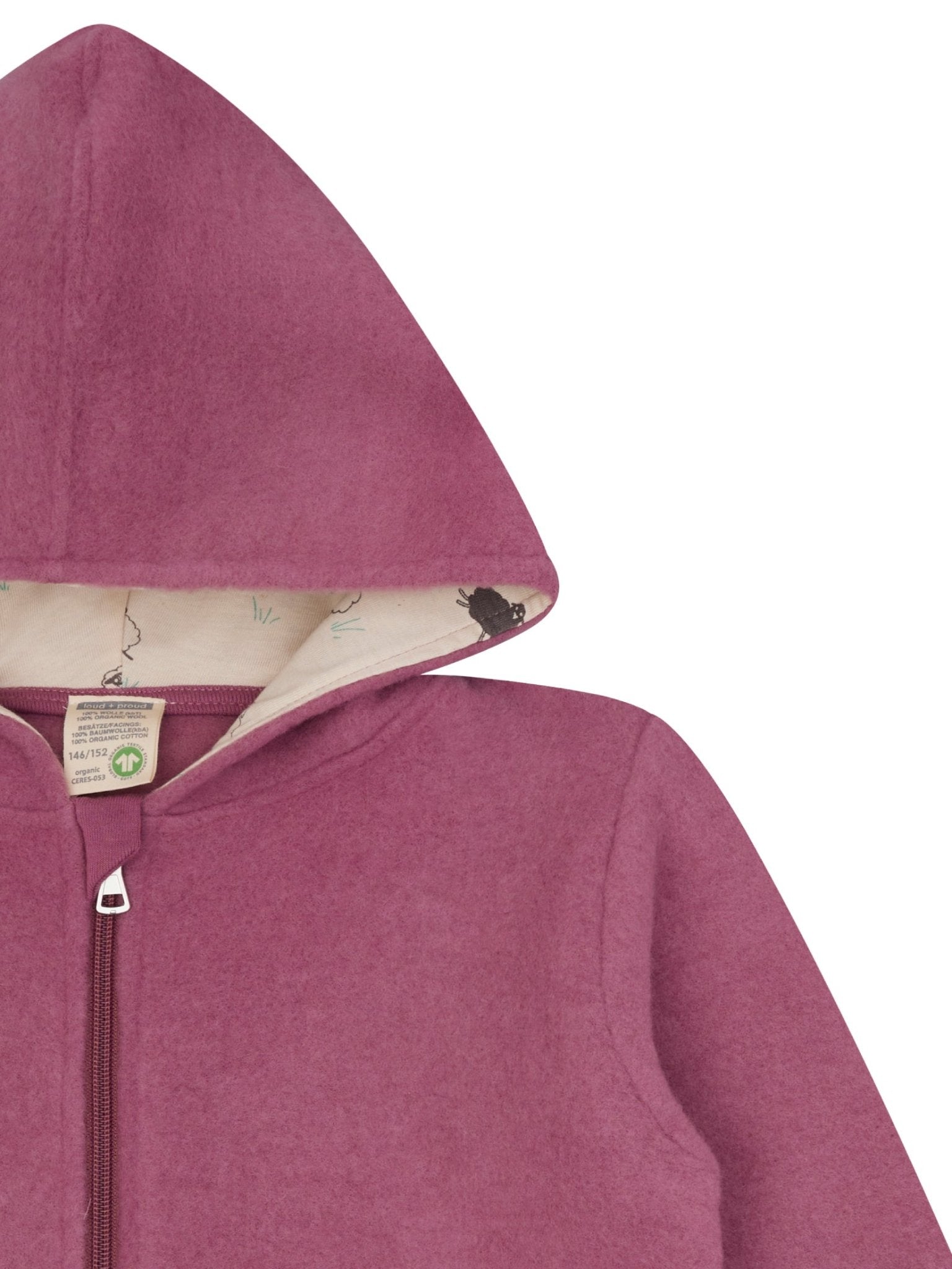 loud-proud-classics-merino-wollfleece-jacke-kapuzenjacke-curry image 6