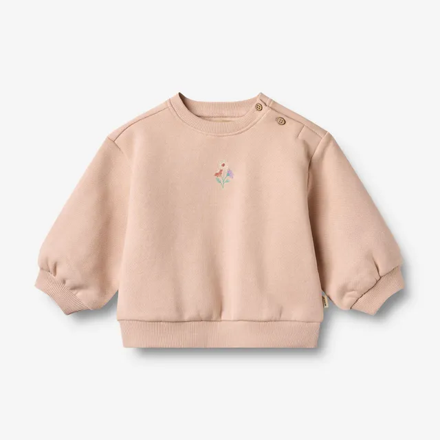 wheat-eliza-sweatshirt-rose-dust-baby-bio-baumwolle-stickerei image 1