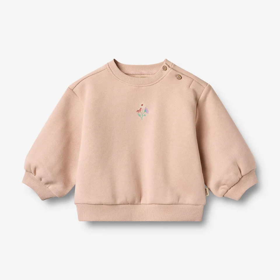 wheat-eliza-sweatshirt-rose-dust-baby-bio-baumwolle-stickerei image 1