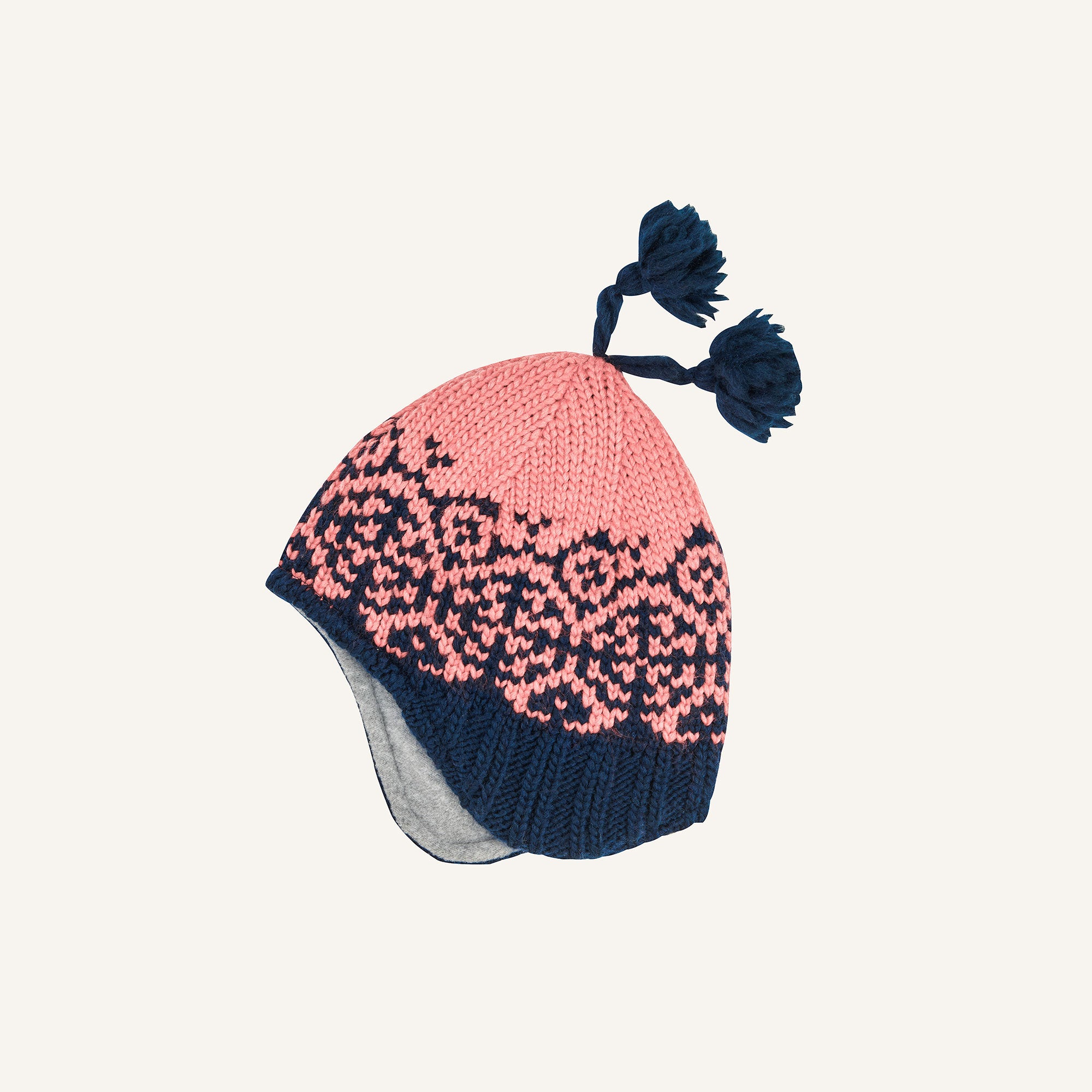 finkid-husky-peppi-beanie-navy-offwhite-gr-m-norwegermuster image 5