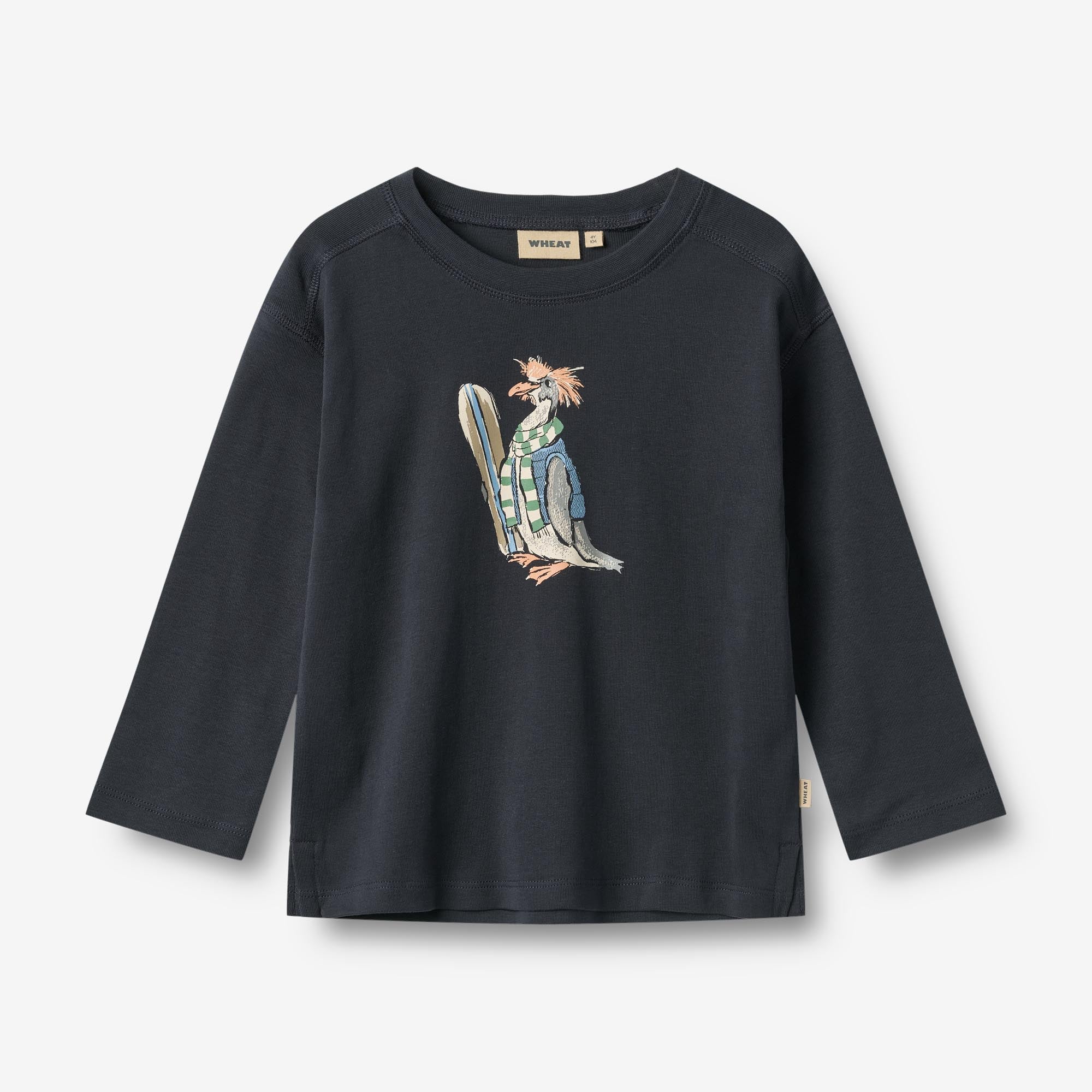 wheat-t-shirt-monty-langarmshirt-navy-bio-baumwolle image 1