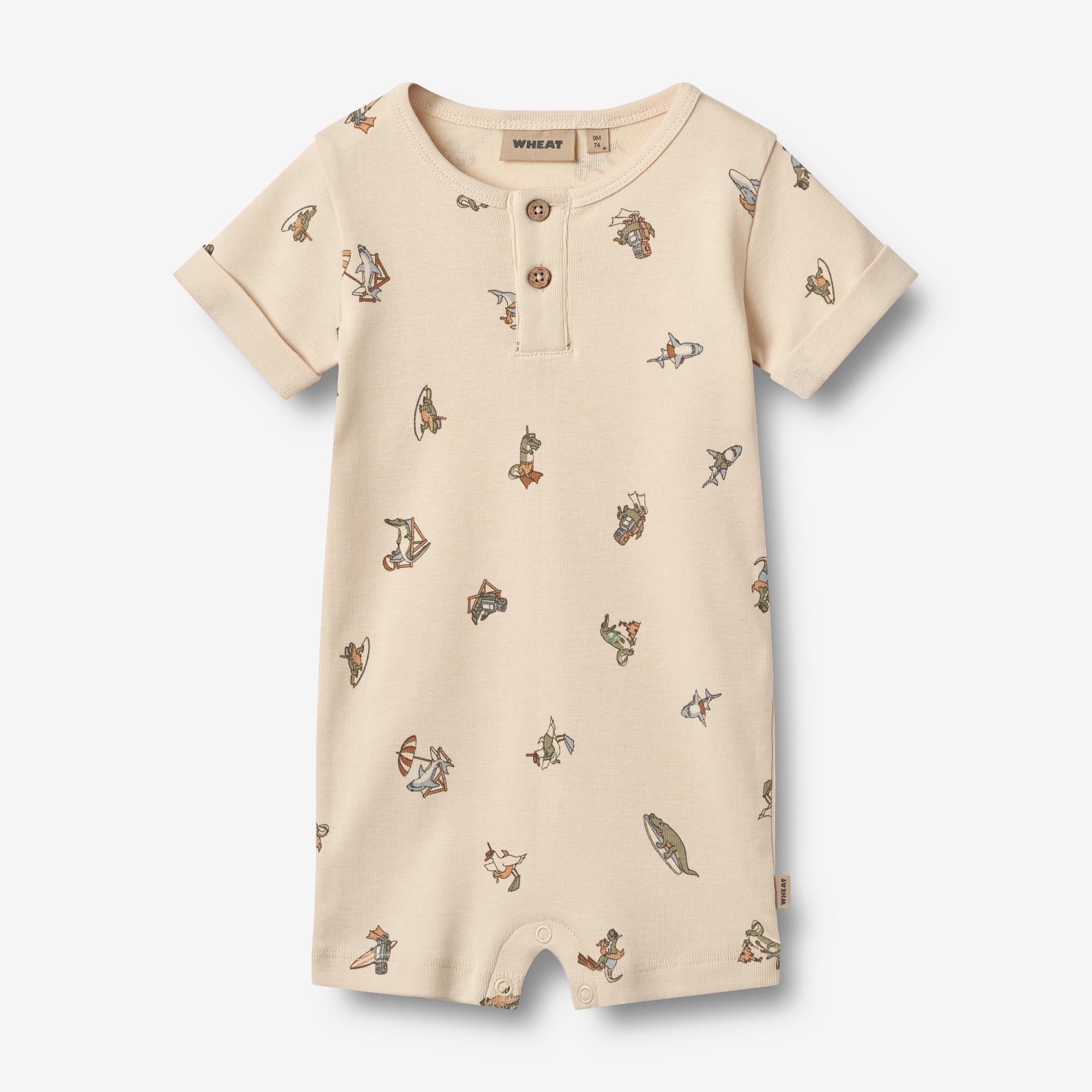 wheat-alfred-jumpsuit-kurzarm-bio-baumwolle-beach-friends image 1