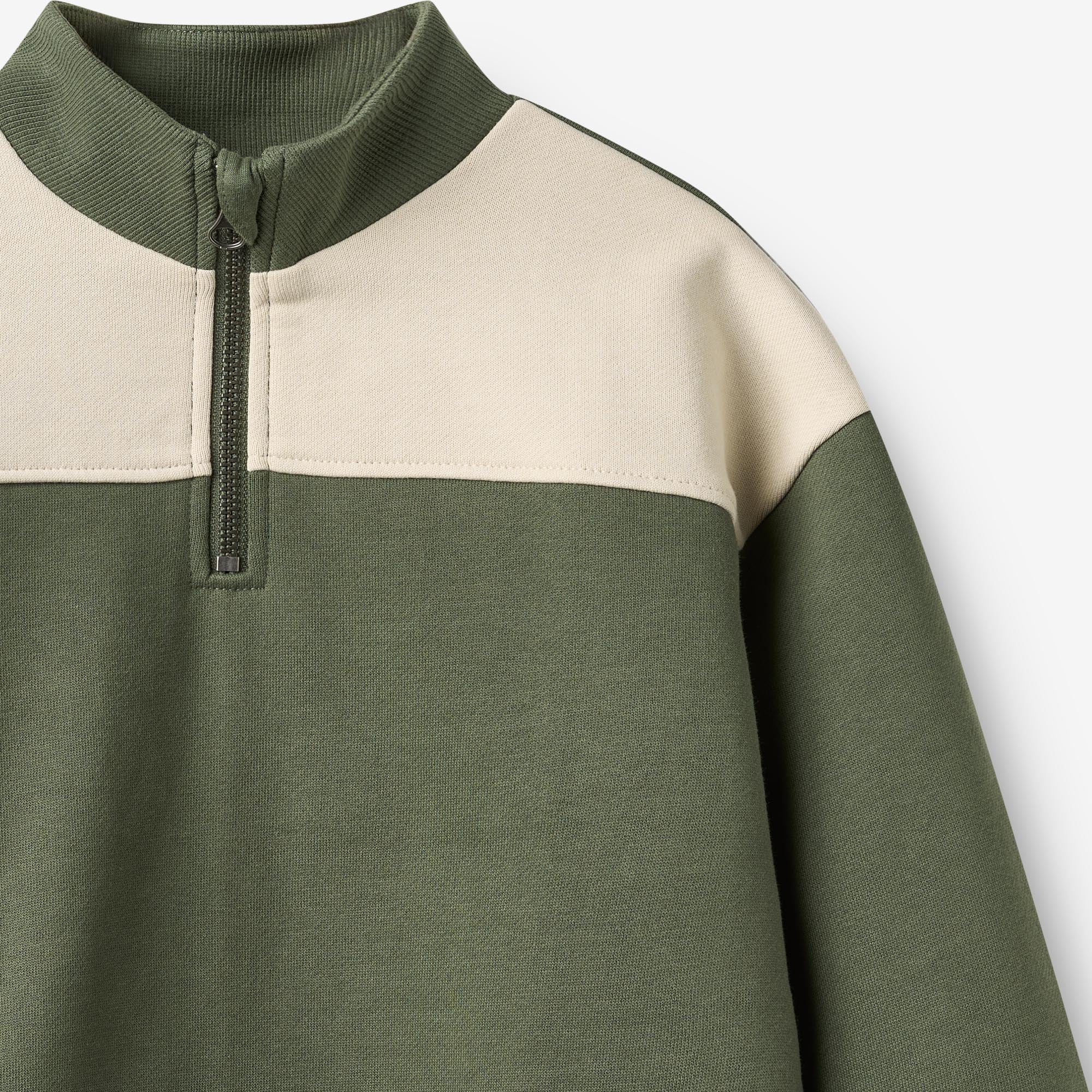 wheat-matteo-half-zip-sweatshirt-kinder-thyme-bio-baumwolle image 7