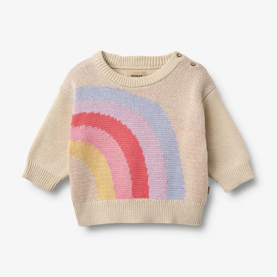 wheat-solveig-jacquard-pullover-baby-rainbow-bio-baumwolle image 1