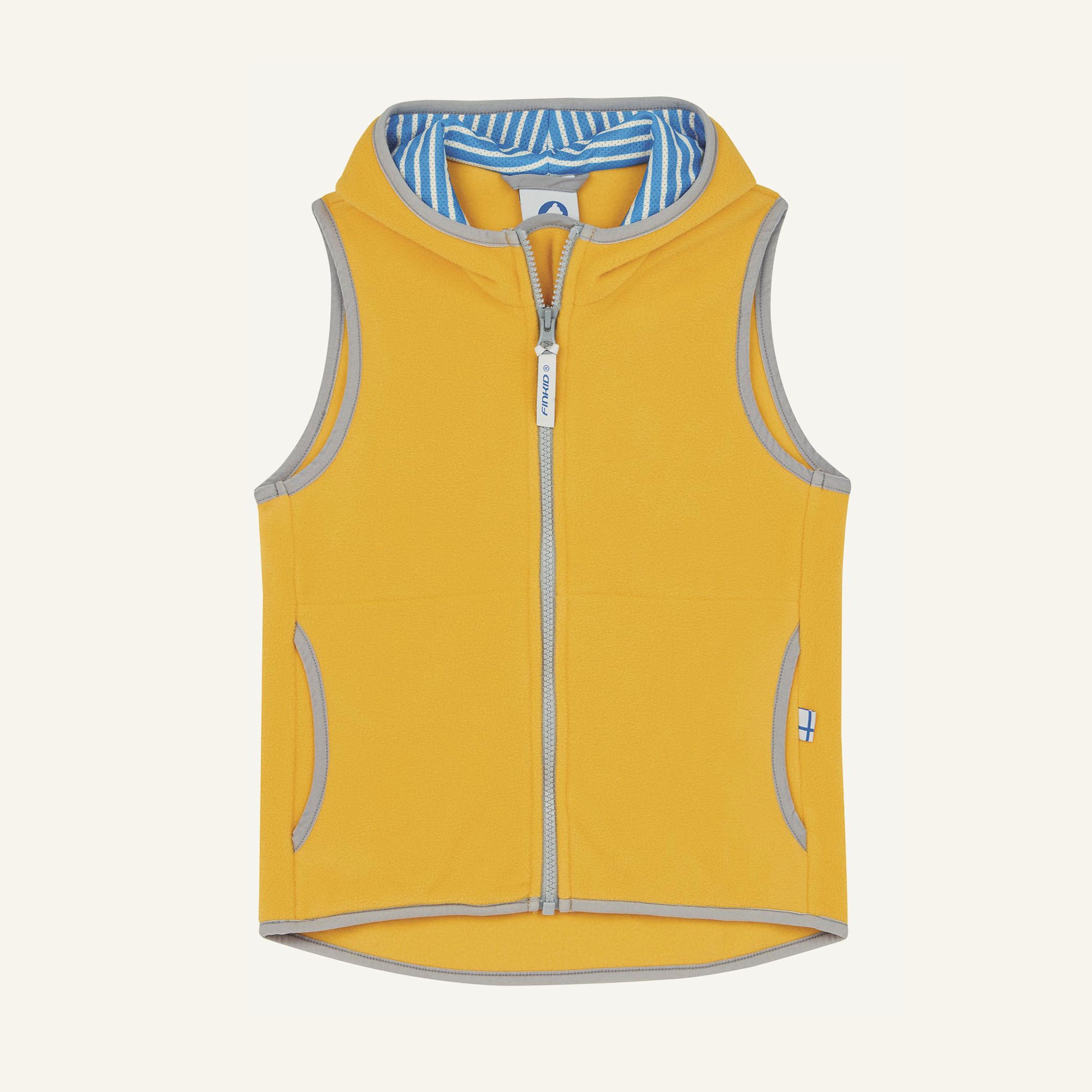 finkid-husky-poppeli-fleeceweste-yellow-storm-zip-in image 1