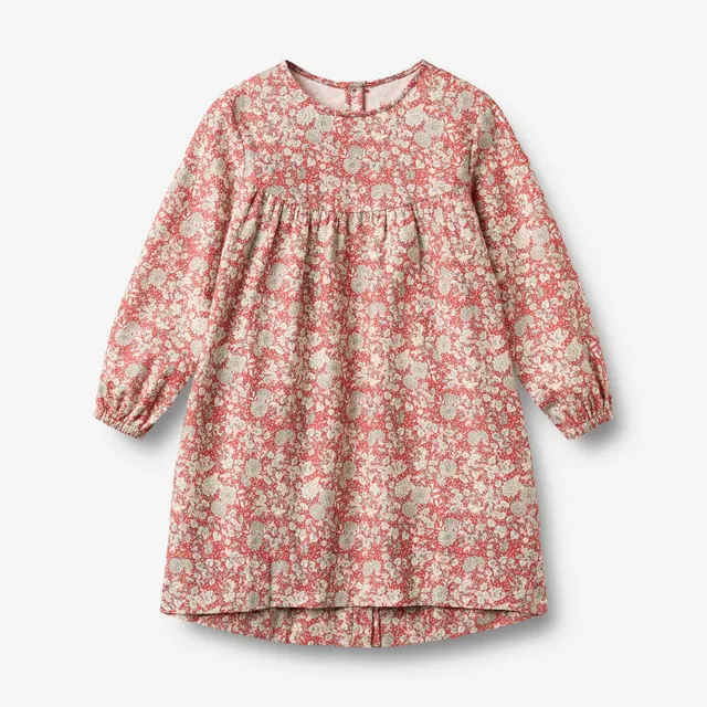 wheat-fenja-dress-l-s-m-dchenkleid-raspberry-flowers-bio-baumwolle image 1