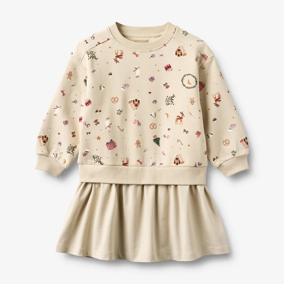 wheat-maggie-sweat-dress-l-s-offwhite-holiday-bio-baumwolle-kleid image 1