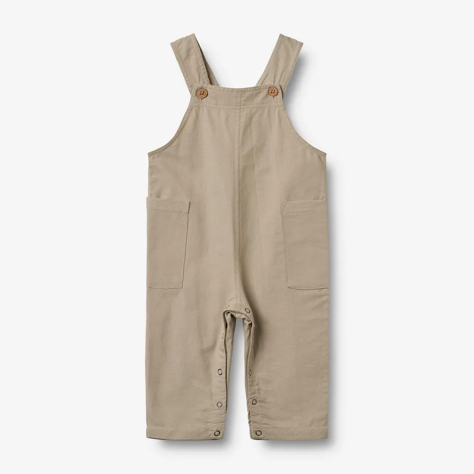 wheat-ivan-latzhose-baby-beige-stone-bio-baumwolle image 1
