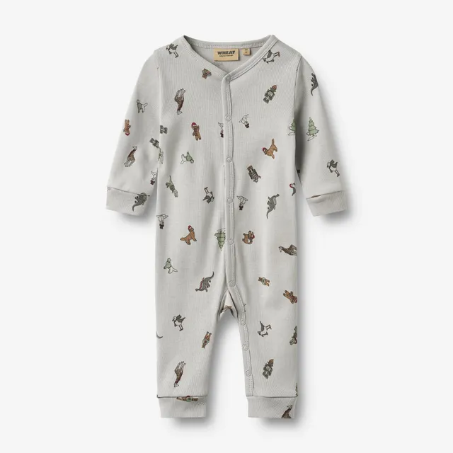 wheat-bendji-jumpsuit-winter-friends-baby-strampler-bio-baumwolle image 1