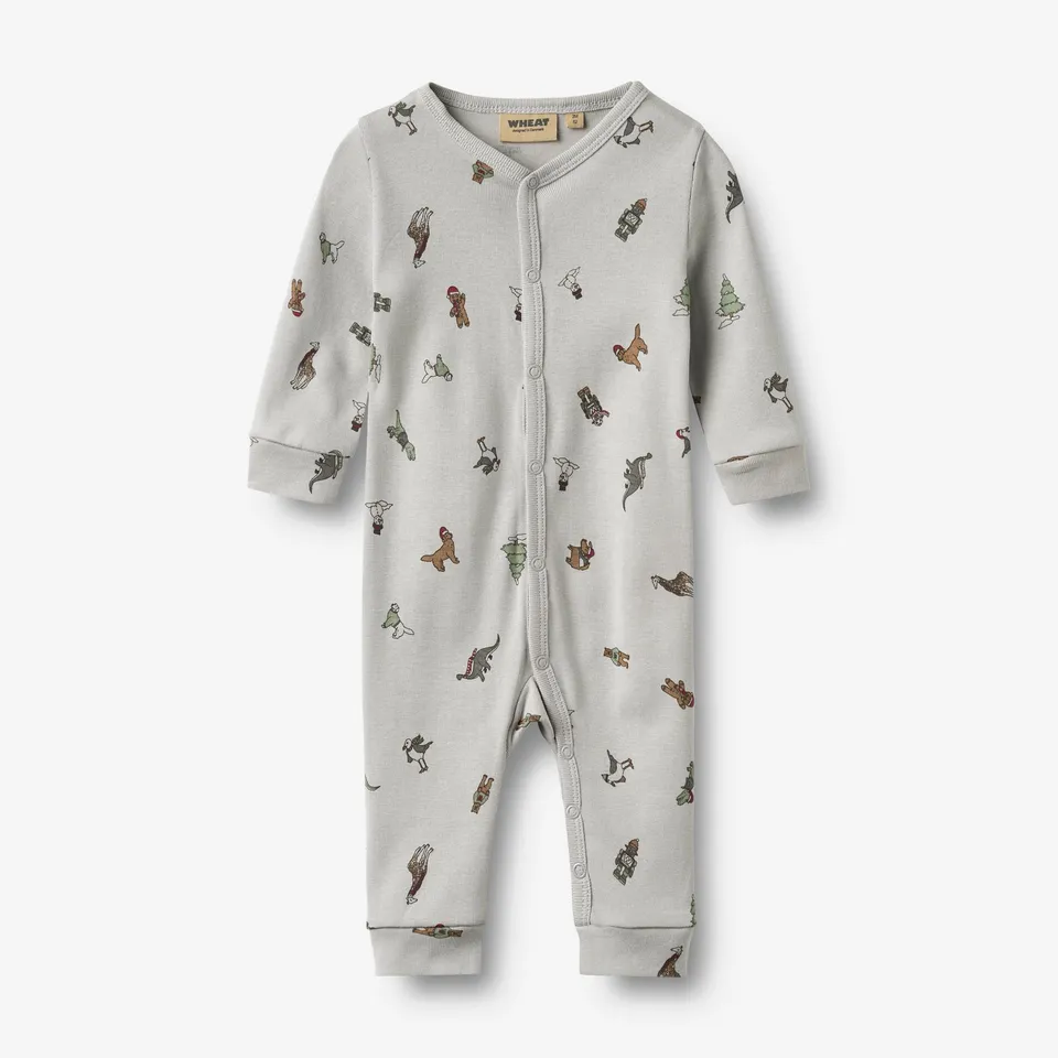 wheat-bendji-jumpsuit-winter-friends-baby-strampler-bio-baumwolle image 1