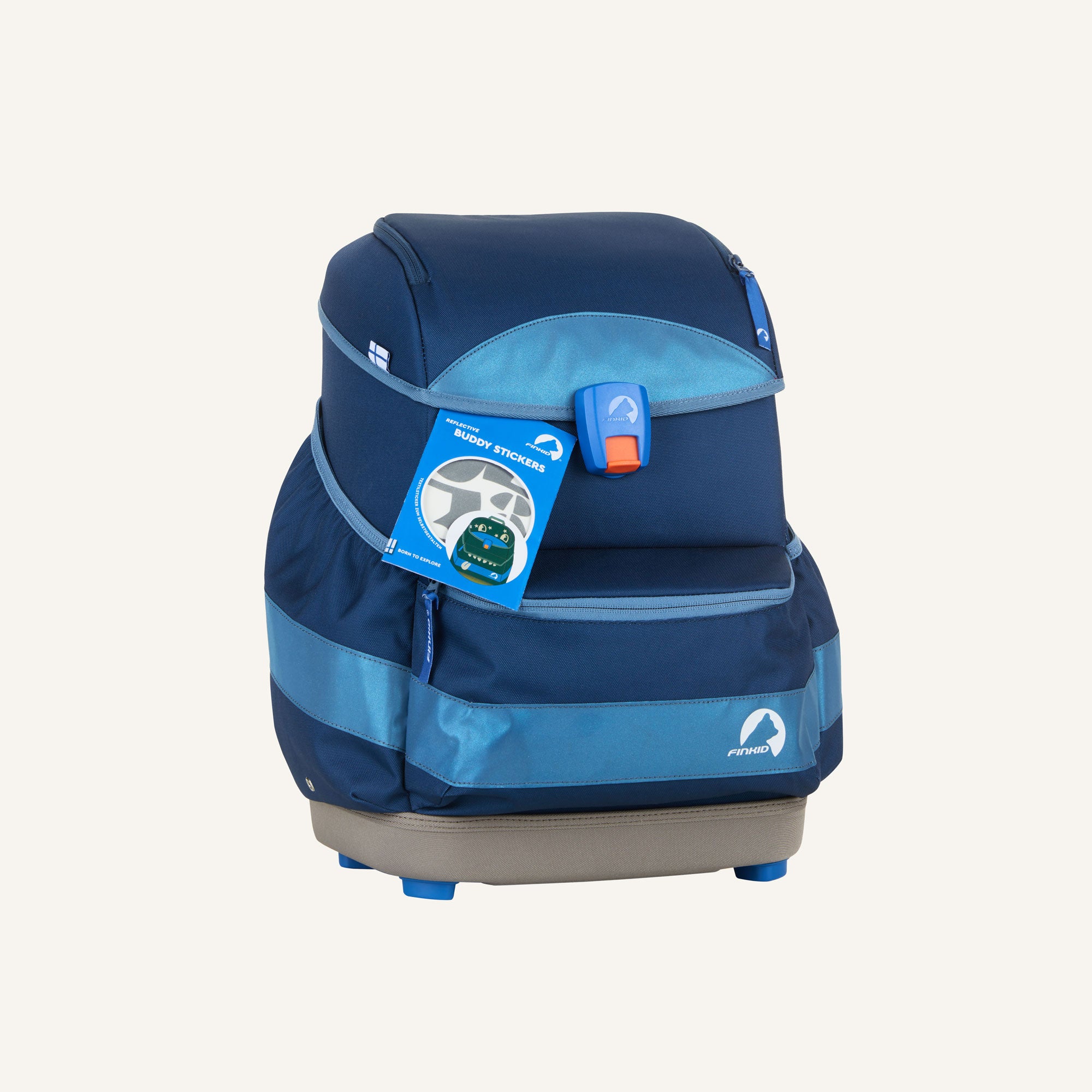 finkid-buddy-eko-smart-schulranzen-denim-dove-20l-wasserfest image 1