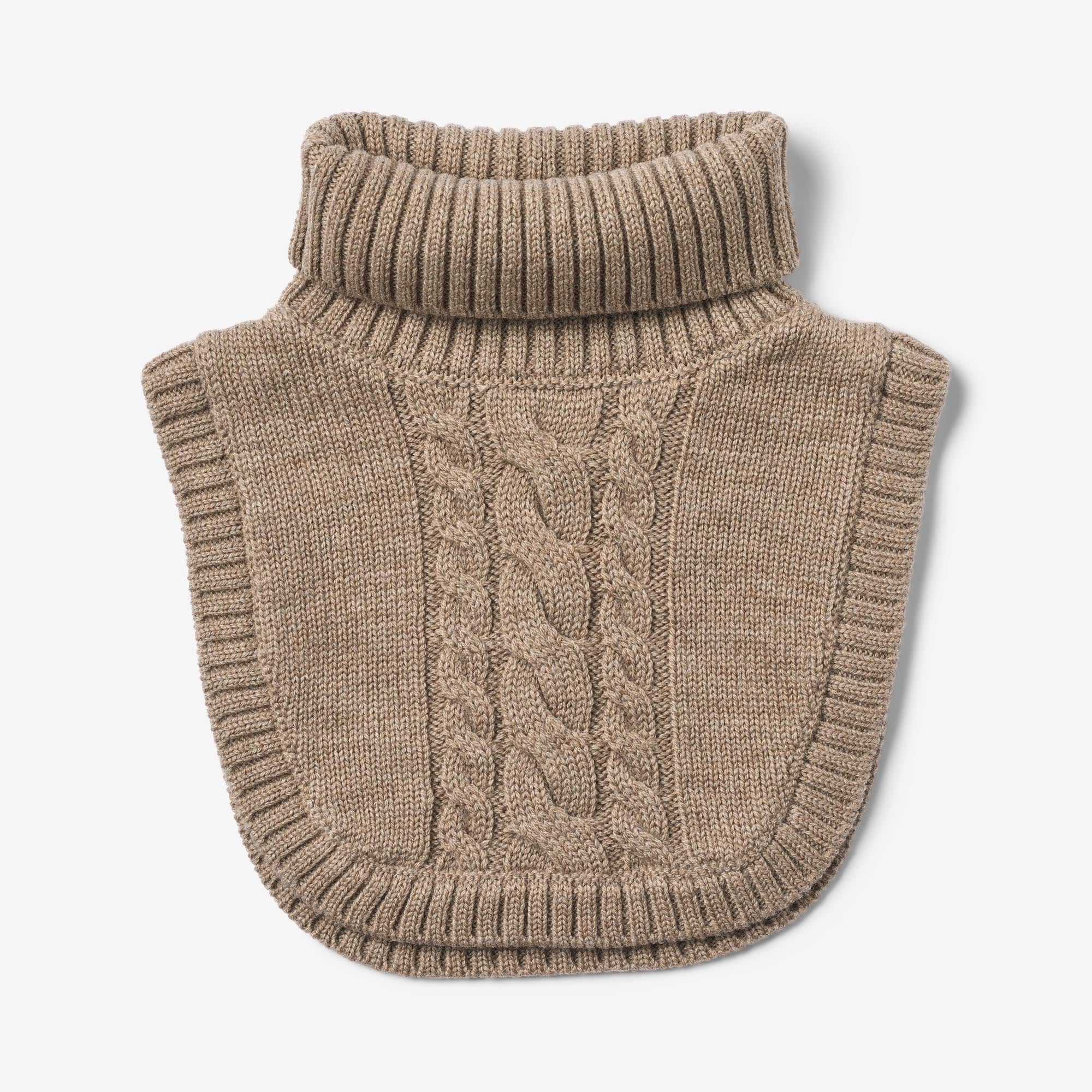 wheat-softo-neckwarmer-schlupfschal-grey-camel-melange-merino image 1
