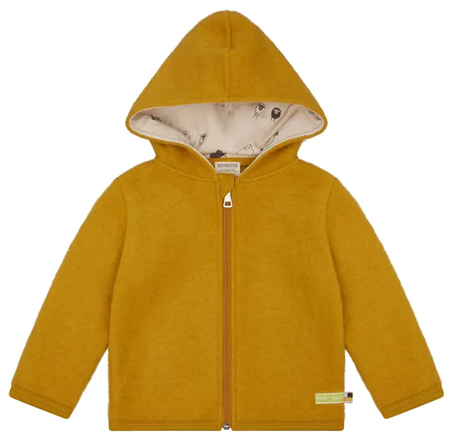 loud-proud-classics-merino-wollfleece-jacke-mit-kapuze-curry image 1