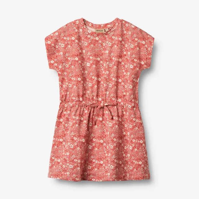 wheat-jerseykleid-maribel-coral-flowers-sommerkleid-m-dchen-bio image 1