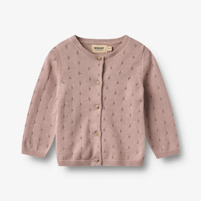 wheat-maia-dry-rose-strickjacke-80-bio-baumwolle-baby image 1
