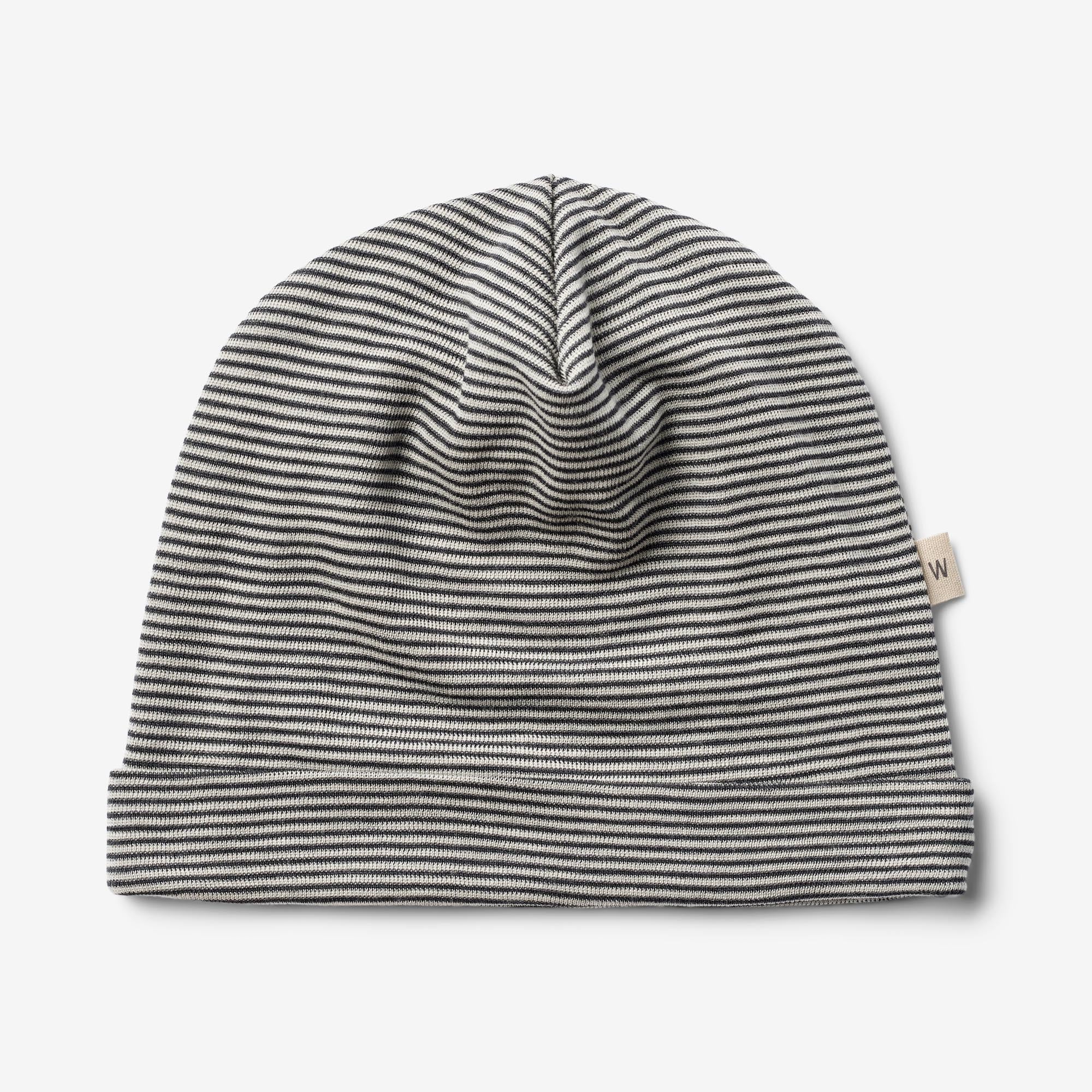 wheat-emo-2-wool-hat-navy-stripe-merinowolle-2er-set image 3