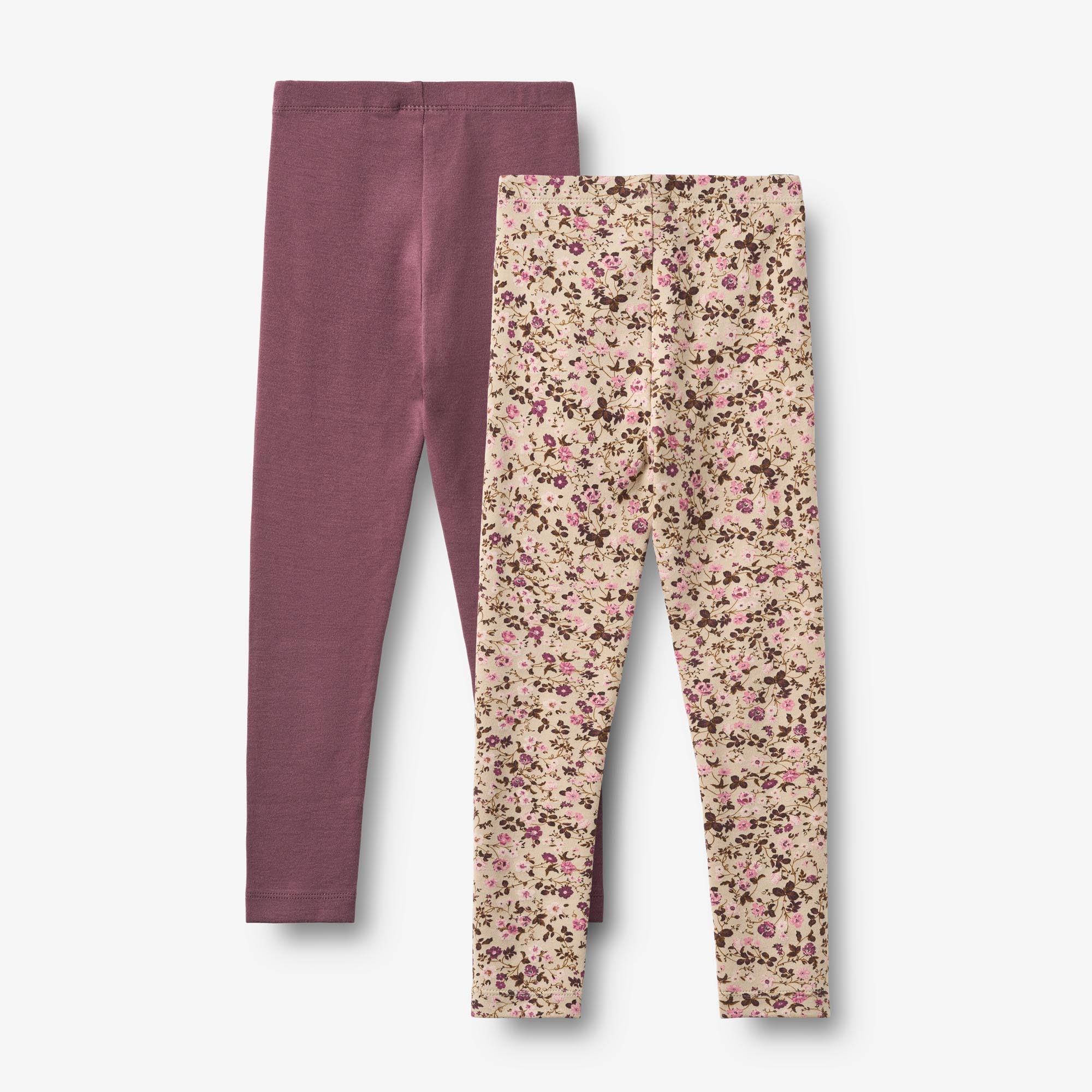 wheat-clothing-2-leggings-jules-soft-sand-flower-wine-2er-pack image 2