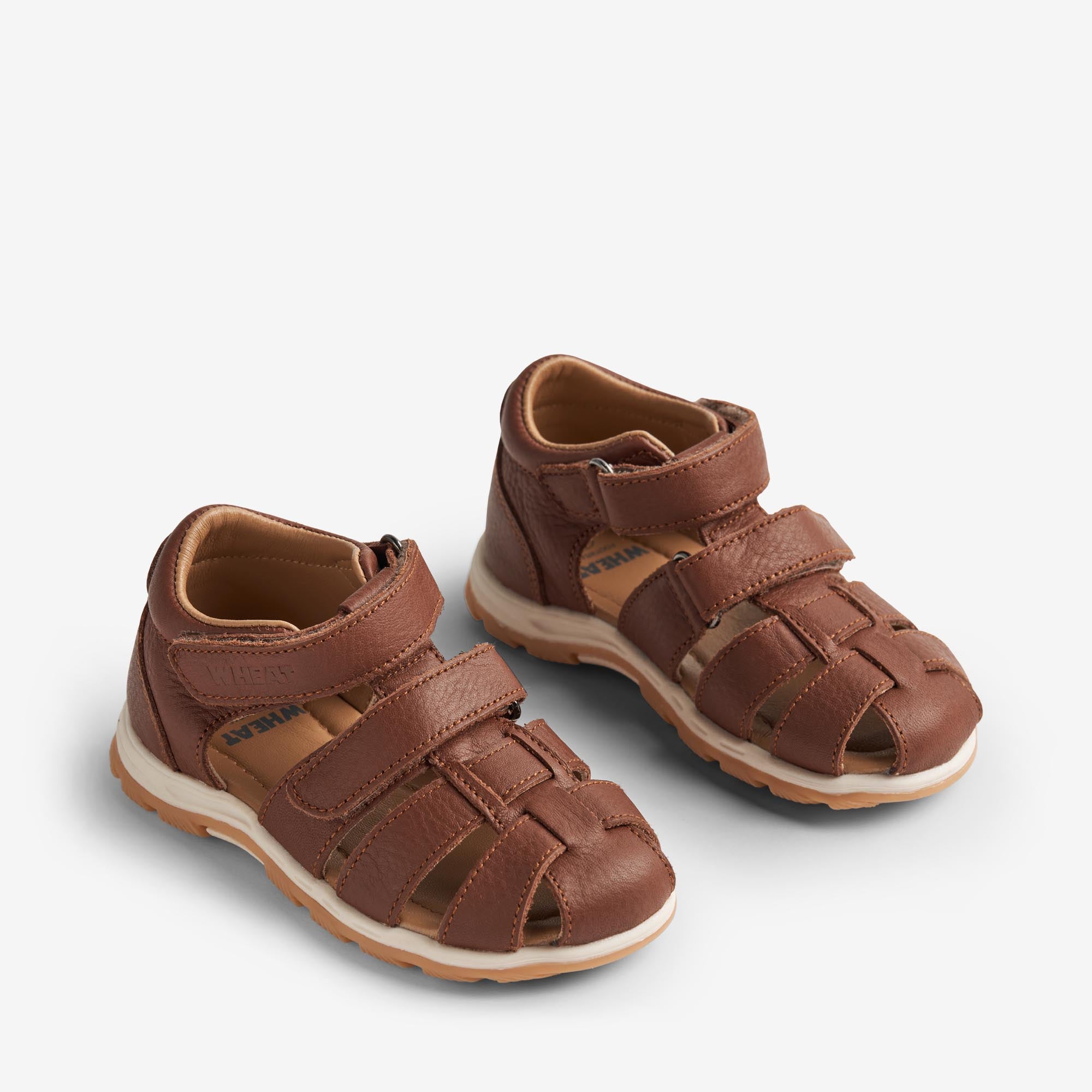wheat-frei-l-sandale-cognac-leder-mit-klett image 1