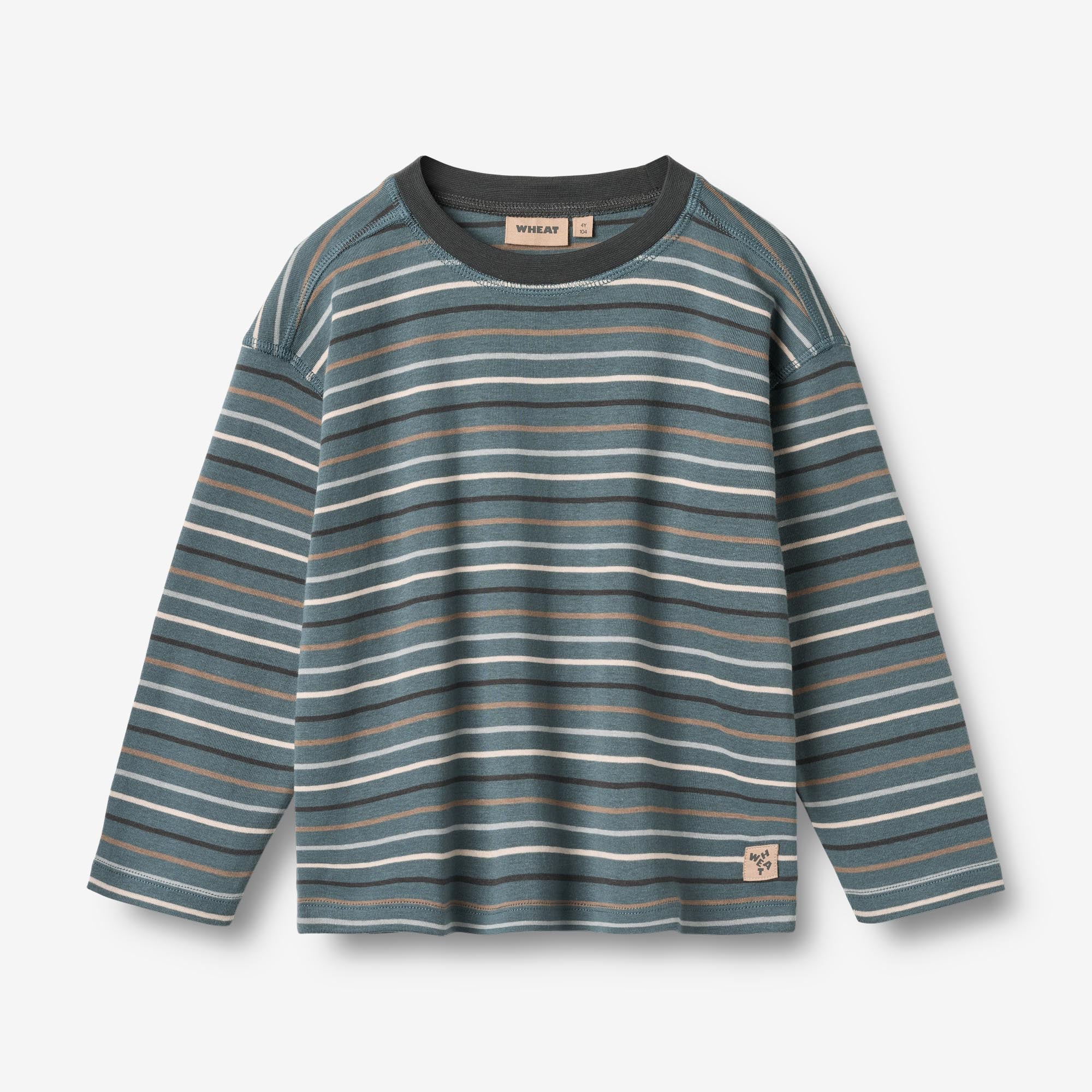 wheat-hans-t-shirt-jungen-blue-multi-stripe-langarm-bio image 1