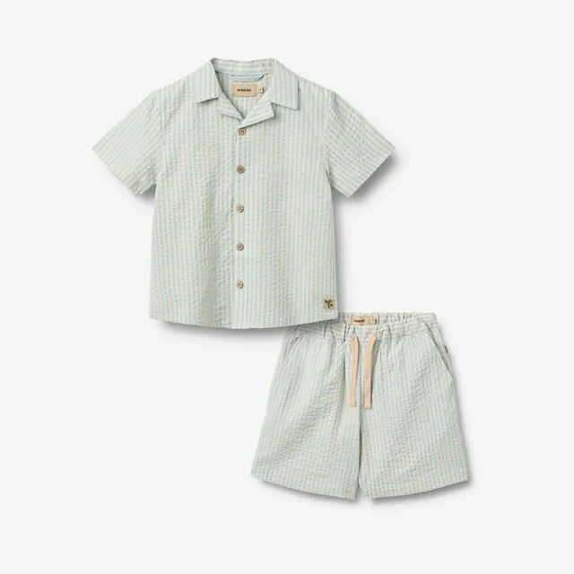 wheat-anker-set-shirt-shorts-sommer-set-summer-sky-stripe image 1
