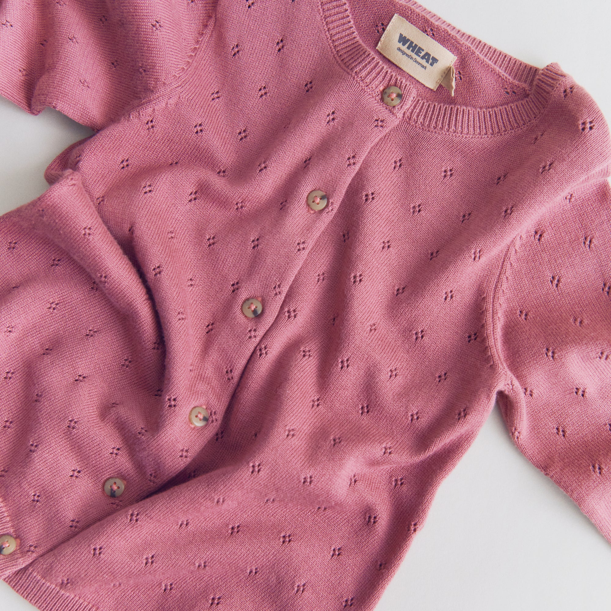 wheat-maia-strickjacke-kinder-warm-lilac-bio-baumwolle image 5
